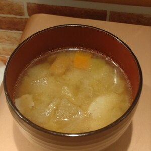 うどん残りスープリメイク♪野菜味噌汁✧˖°